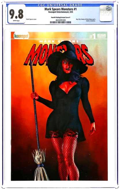 Mark Spears Monsters #1 (2025) CGC 9.8 NM/MT 4th Print Cvr P C2E2 Witch Ltd 500