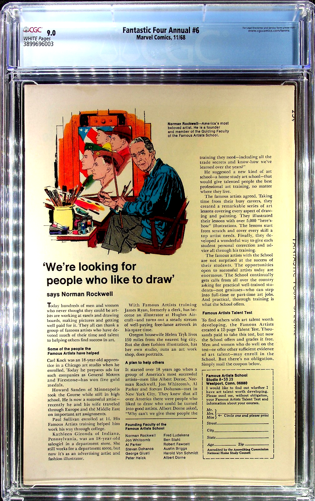 Fantastic Four Annual #6 (1968) CGC 9.0 WHITE 1st Annihilus & Franklin Richards