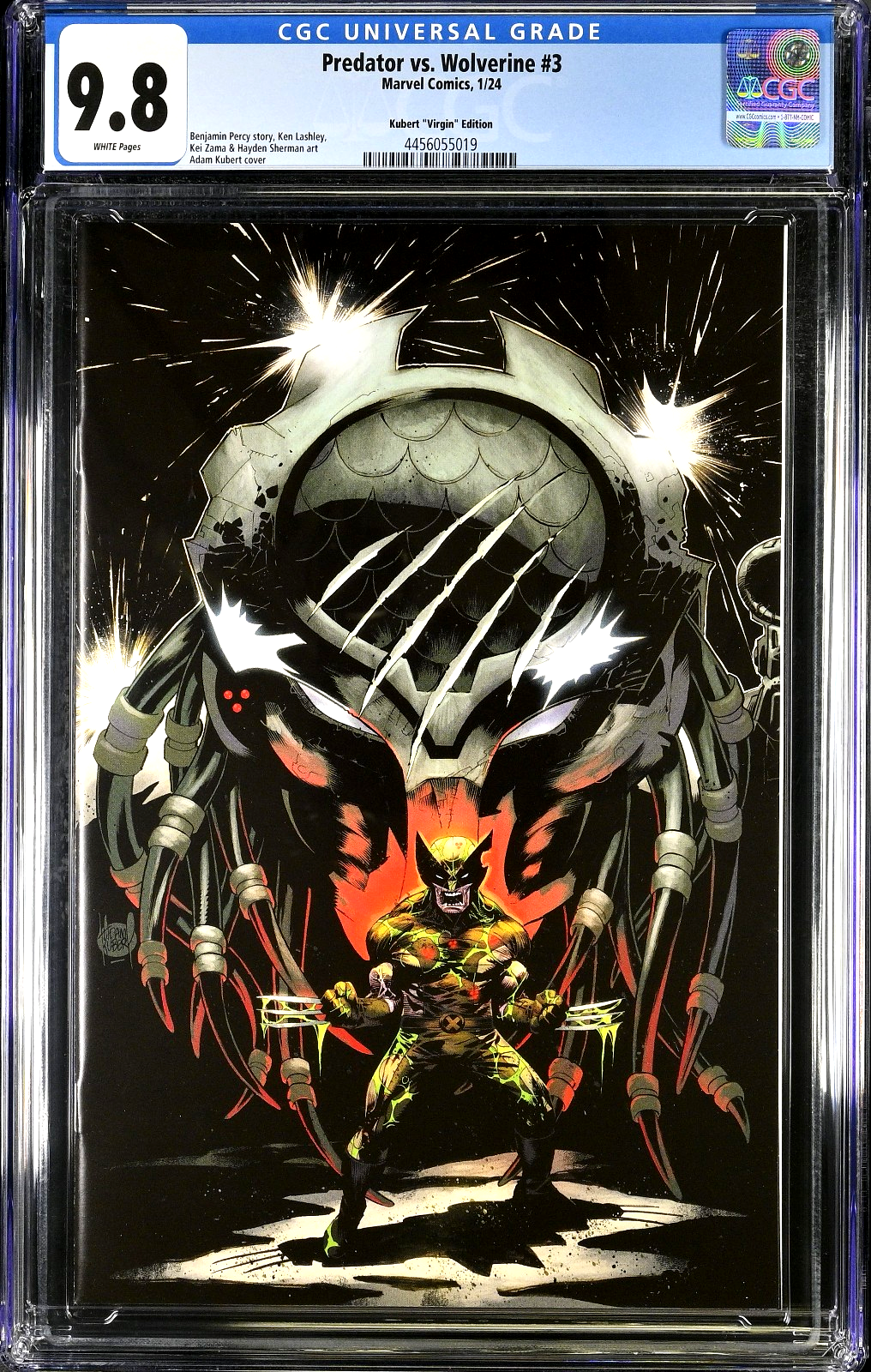 Predator vs Wolverine #3 (2023) CGC 9.8 NM/MT Adam Kubert 1:100 Virgin Variant