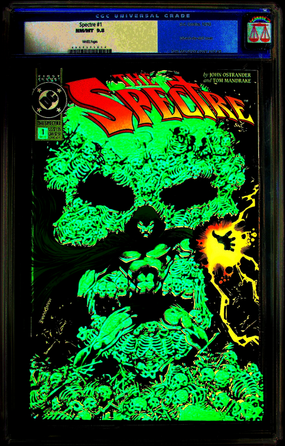 Spectre #1 (1992) CGC 9.8 NM/MT White Old Label Glow-In-The-Dark Skull Cover