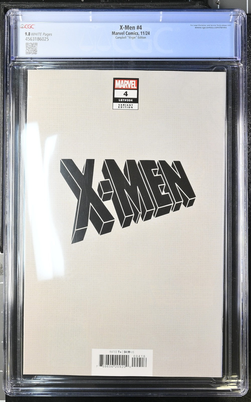 X-Men #4 (2024) CGC 9.8 NM/MT Campbell Emma Frost Virgin Retailer (Ltd 1:100)