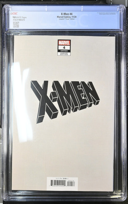 X-Men #4 (2024) CGC 9.8 NM/MT Campbell Emma Frost Virgin Retailer (Ltd 1:100)