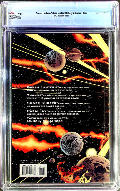 Green Lantern Silver Surfer: Unholy Alliances #1  (1995) CGC 9.8 NM/MT Marvel DC