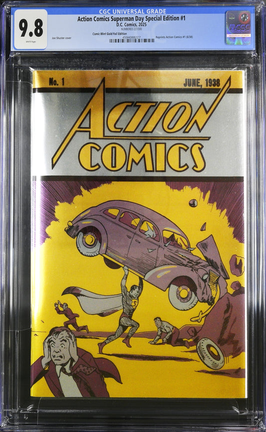 Action Comics #1 (2025) CGC 9.8 Superman Day Special Ultimate Gold Foil LTD 300
