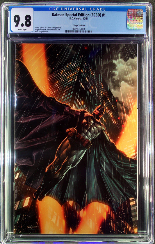 Batman Special Edition (FCBD) #1 (2021) CGC 9.8 Virgin Retailer Incentive 1:100