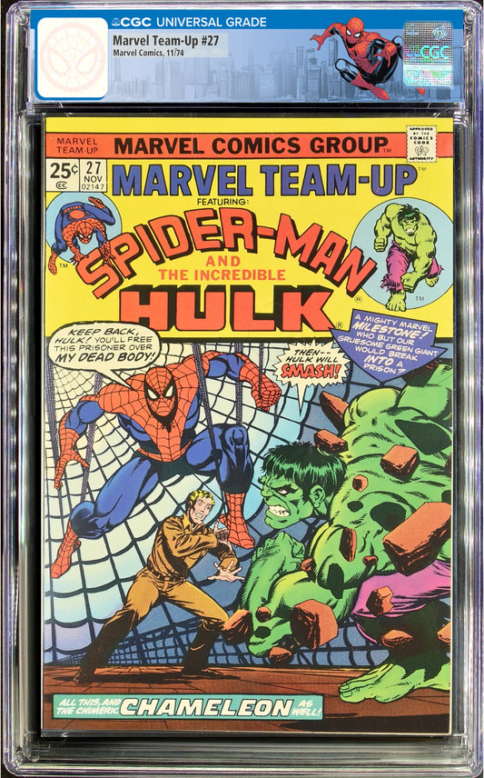 Marvel Team-Up #27 (1974) Spider-Man vs Hulk Battle Cover