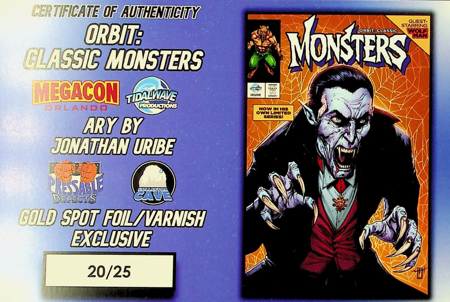 Orbit Classic Monsters #1 (2026) CGC 9.8 Dracula Gold Lethal Protector LTD 20/25