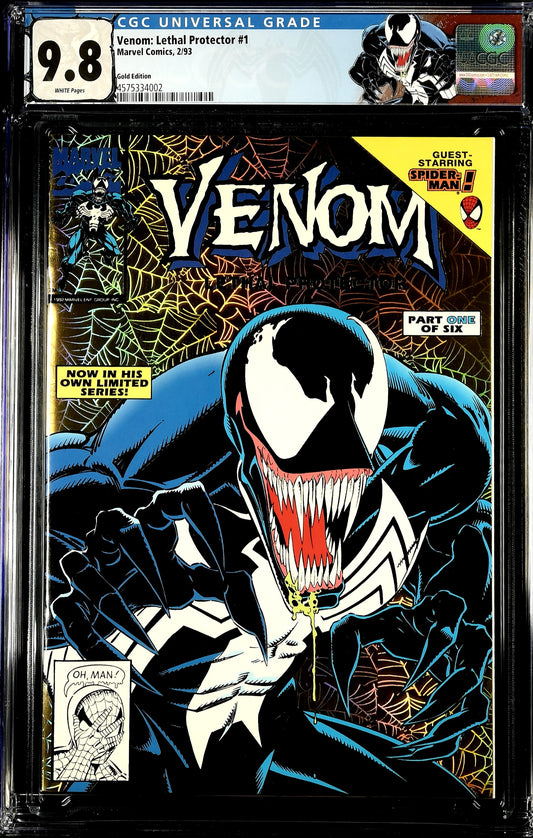Venom Lethal Protector #1 (1993) CGC 9.8 NM/MT WHITE Gold Edition Custom Label